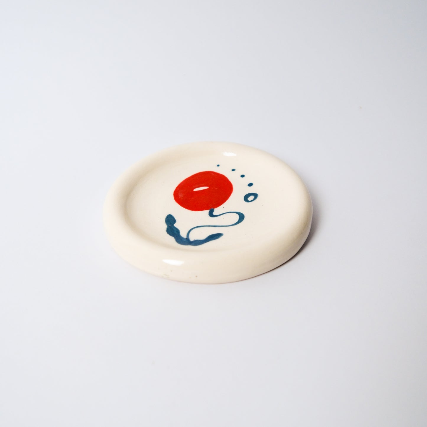 Dewdrop Medium Dish in Red by Objects by Phoebe — view 3