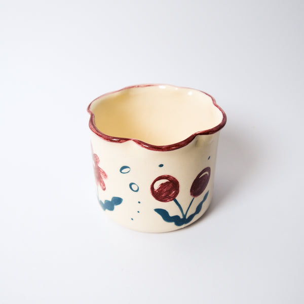 Wildflower Matcha Bowl in Burgundy by Objects by Phoebe
