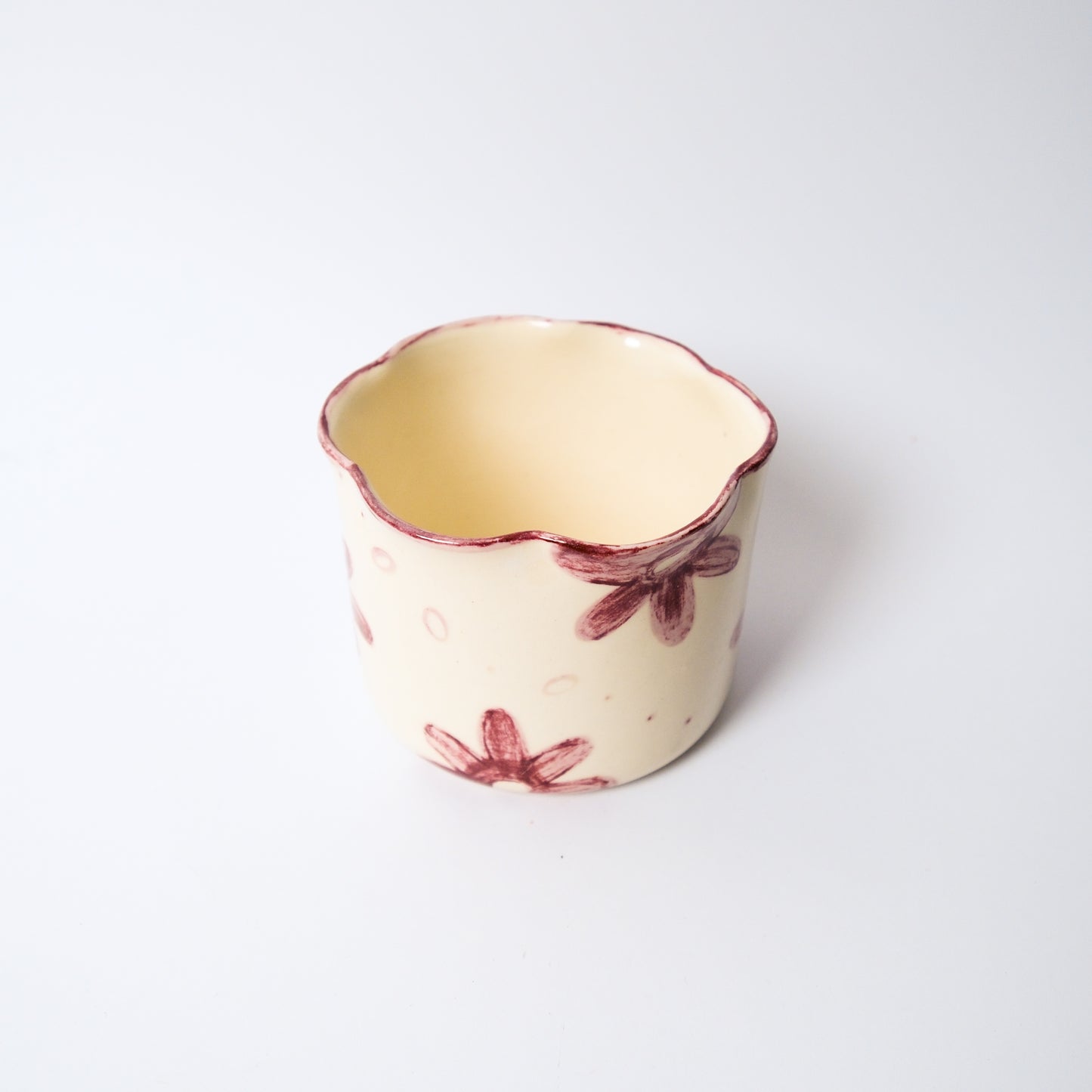 Wildflower Matcha Bowl in Burgundy by Objects by Phoebe — view 4