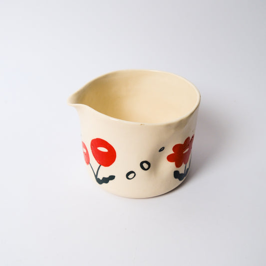 Wildflower Matcha Bowl in Red by Objects by Phoebe