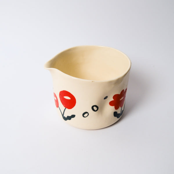 Wildflower Matcha Bowl in Red by Objects by Phoebe