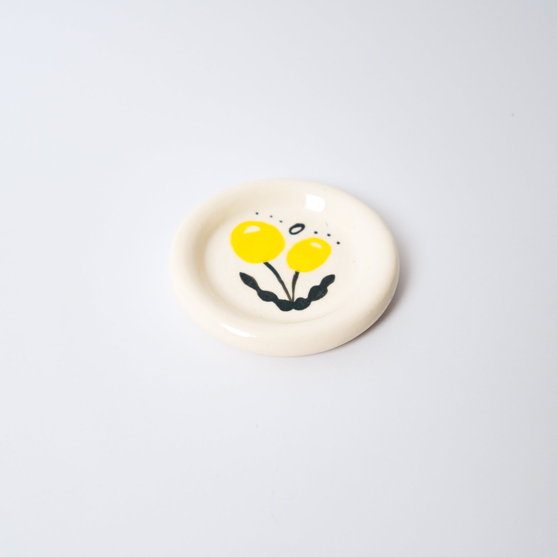 Billy Button Medium Dish in Yellow by Objects by Phoebe — view 2