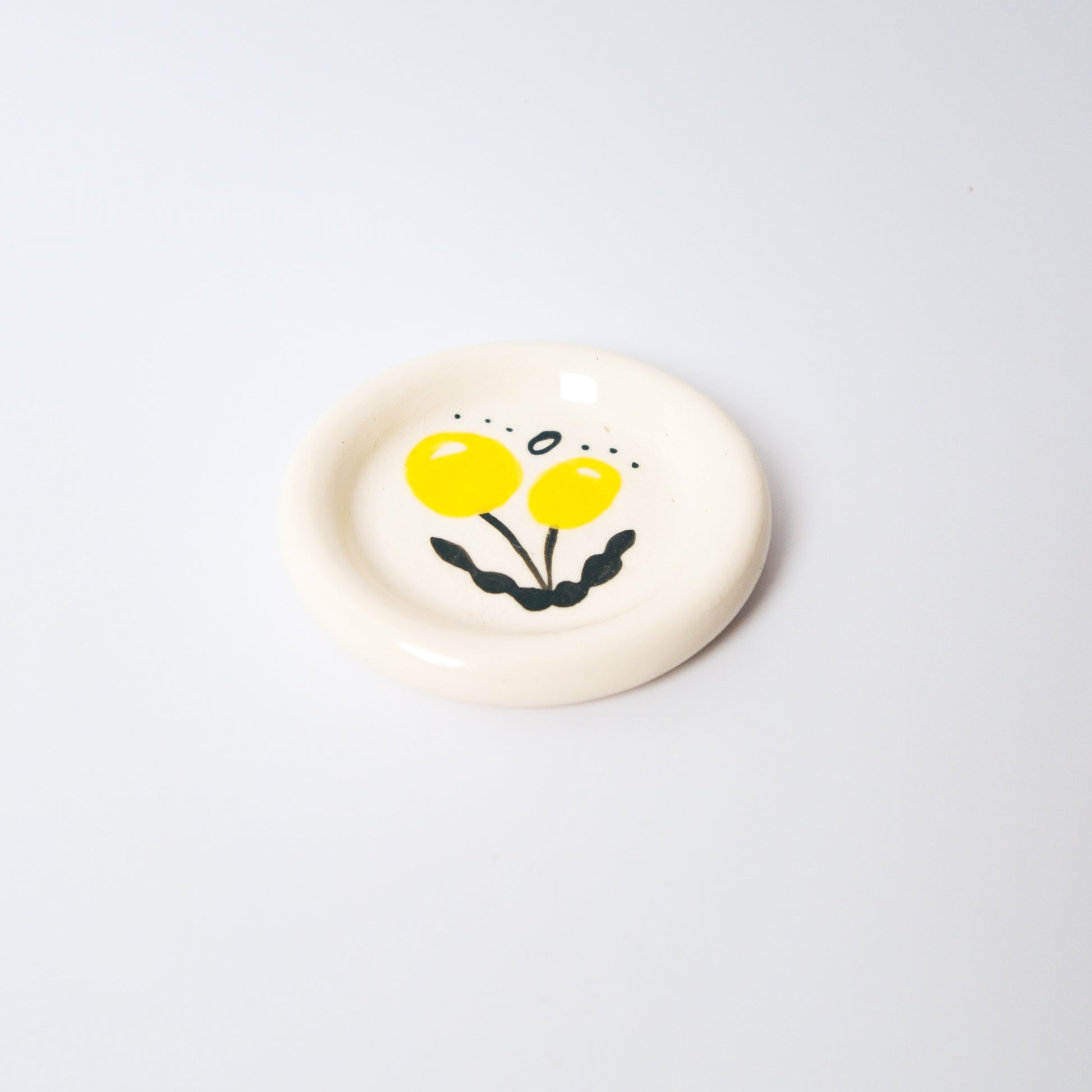 Billy Button Medium Dish in Yellow by Objects by Phoebe — view 3