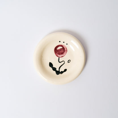 Dewdrop Medium Dish in Burgundy by Objects by Phoebe