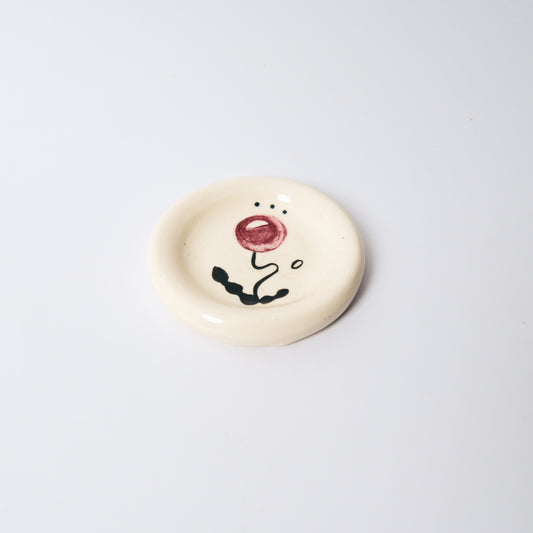 Dewdrop Medium Dish in Burgundy by Objects by Phoebe — view 2