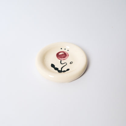 Dewdrop Medium Dish in Burgundy by Objects by Phoebe — view 3