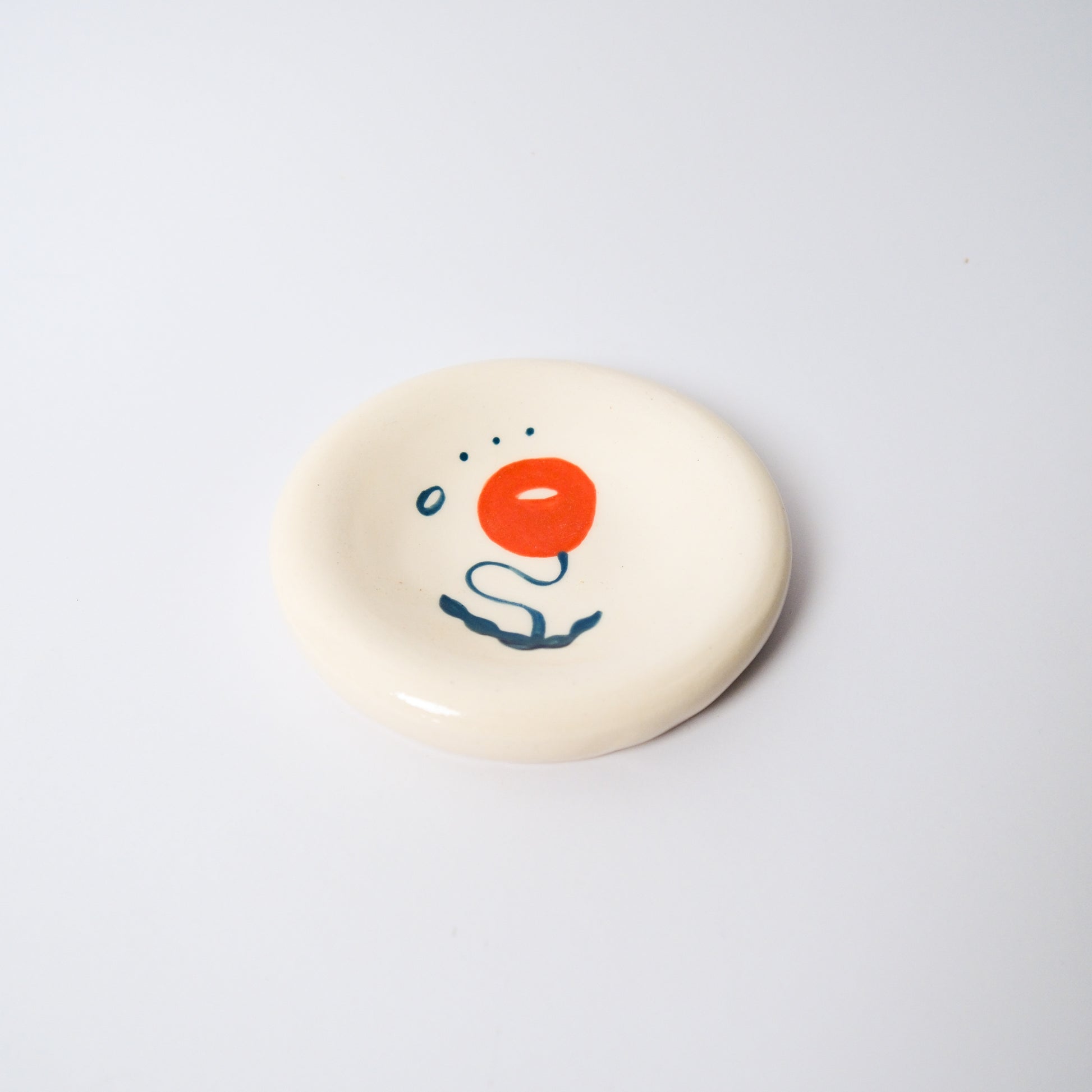 Dewdrop Medium Dish in Orange by Objects by Phoebe — view 2