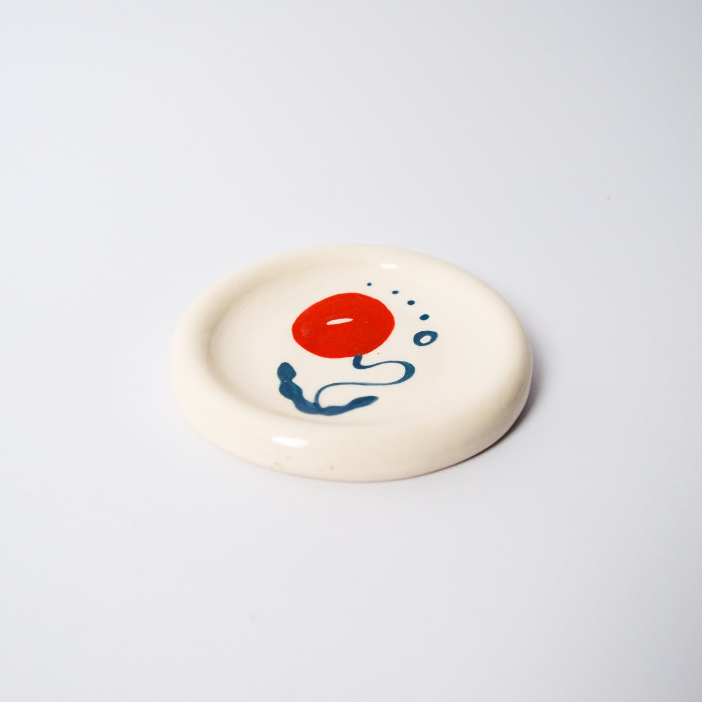 Dewdrop Medium Dish in Red by Objects by Phoebe — view 2