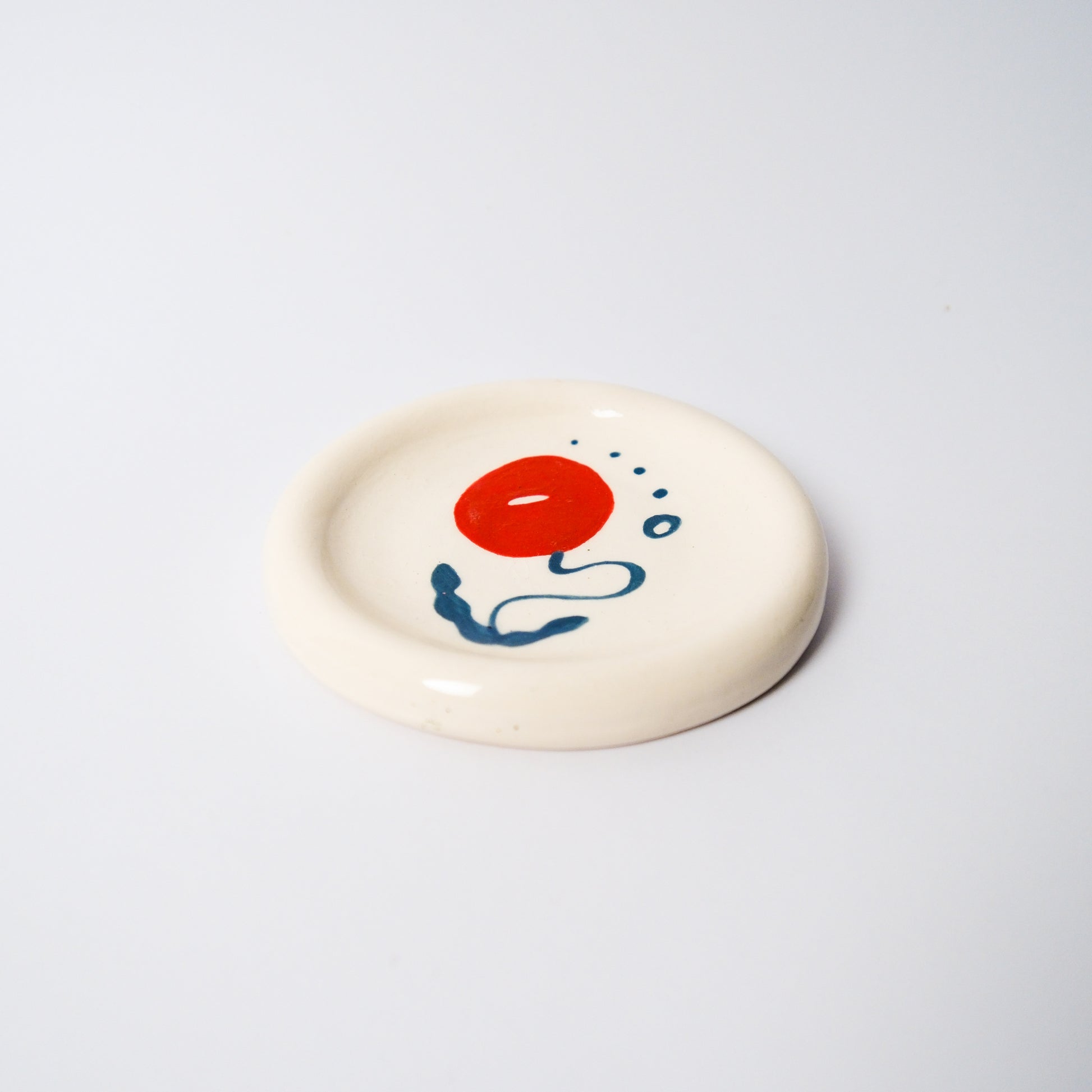 Dewdrop Medium Dish in Red by Objects by Phoebe — view 2