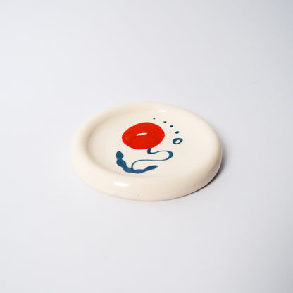 Dewdrop Medium Dish in Red by Objects by Phoebe — view 2