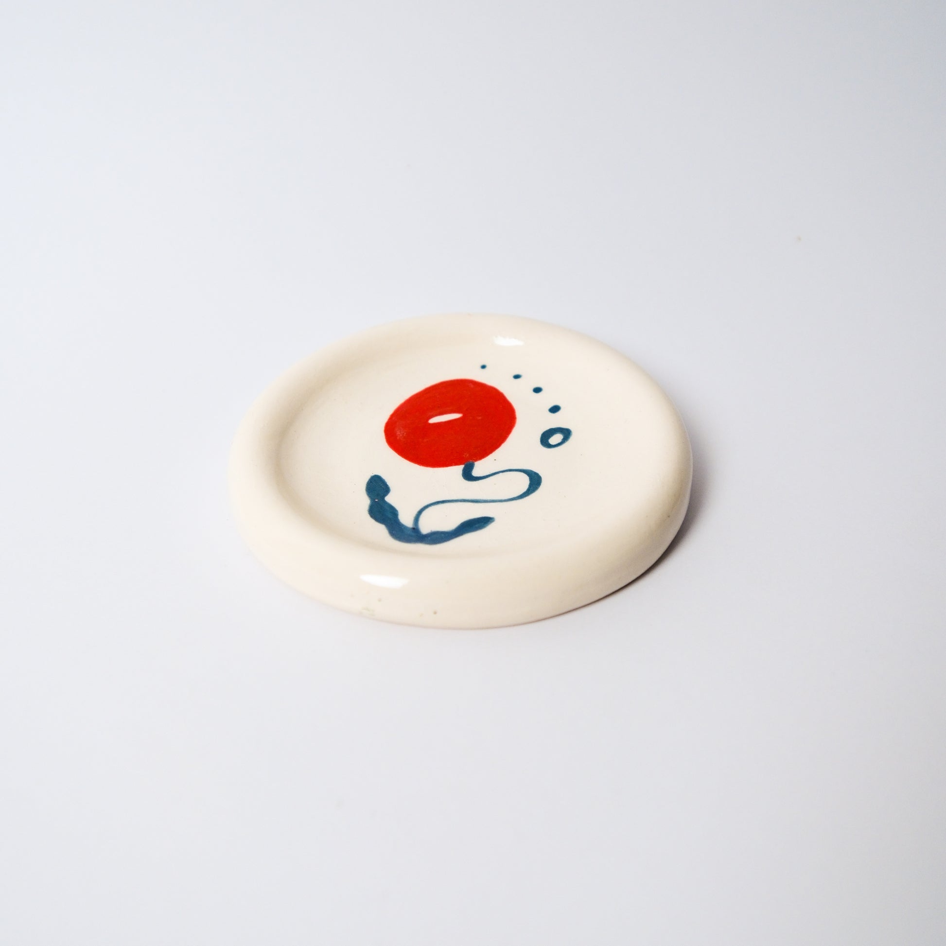 Dewdrop Medium Dish in Red by Objects by Phoebe — view 3