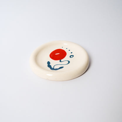 Dewdrop Medium Dish in Red by Objects by Phoebe — view 3