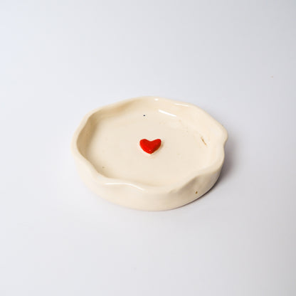 Heart Medium Dish in Red by Objects by Phoebe — view 3