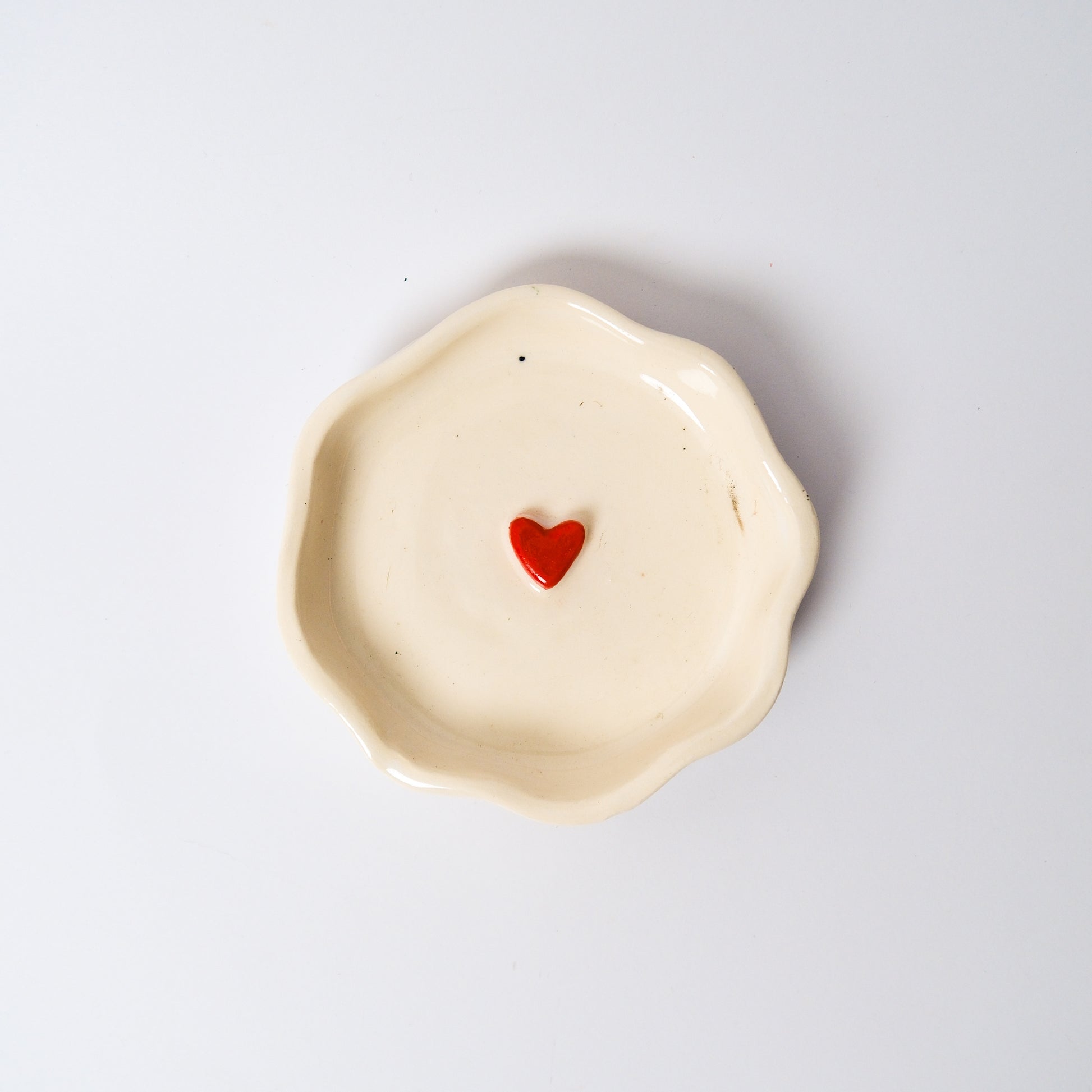 Heart Medium Dish in Red by Objects by Phoebe — view 4
